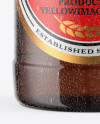 Amber Beer Bottle With Condensation Mockup