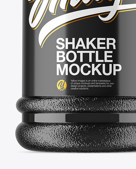 Black Shaker Bottle Mockup