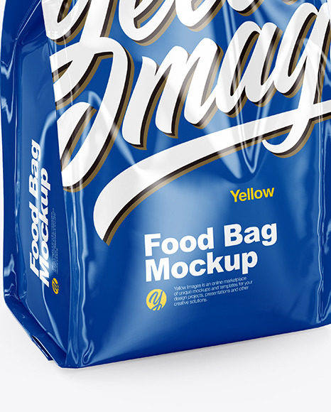 Glossy Food Bag Mockup