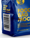 Glossy Food Bag Mockup - Halfside View