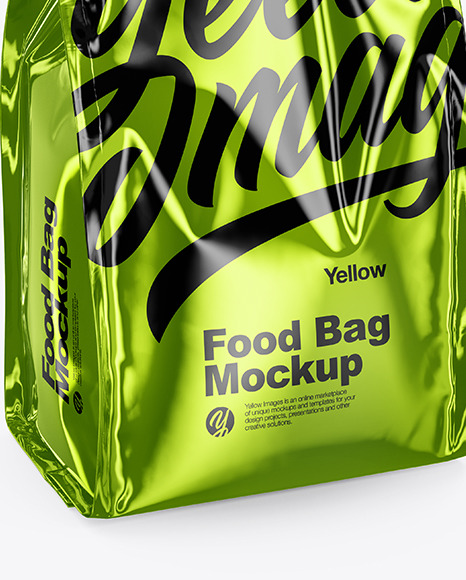 Metallic Food Bag Mockup