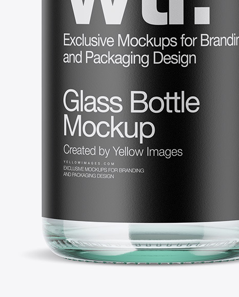 Blue Glass Bottle Mockup