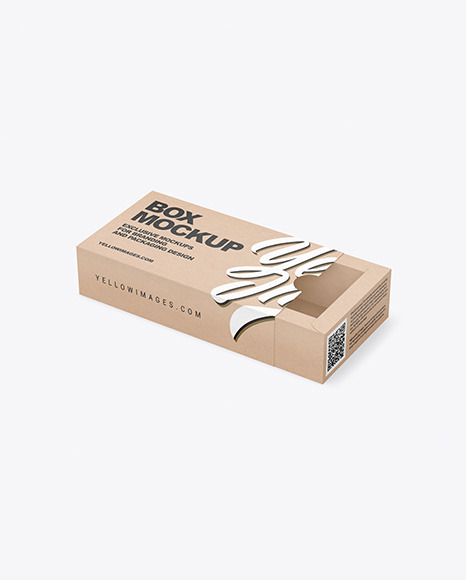 Opened Kraft Box Mockup