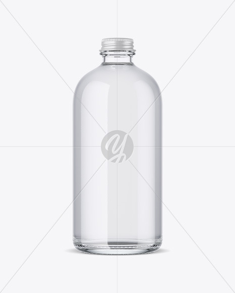 Clear Glass Bottle Mockup