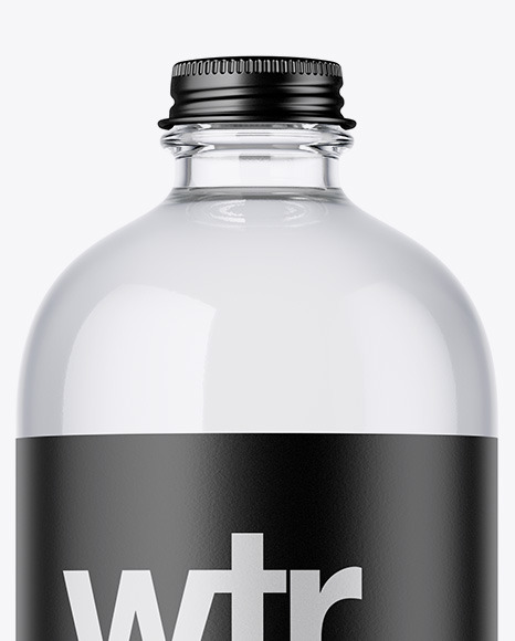 Clear Glass Bottle Mockup