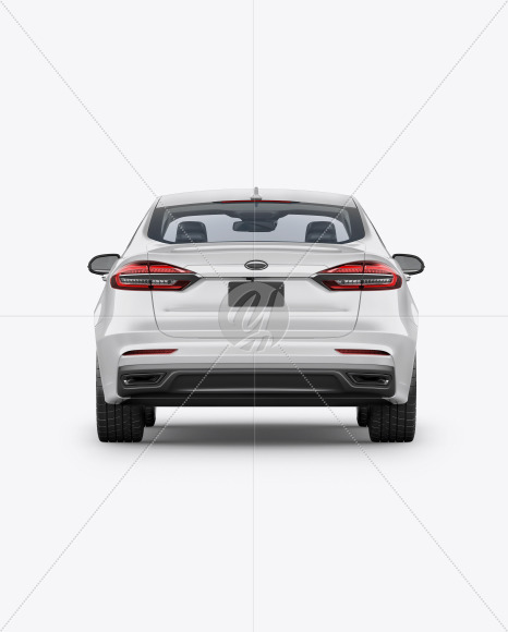 Sedan Mockup - Back View