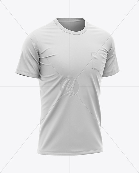 Men's Pocket T-Shirt - Front Half-Side View