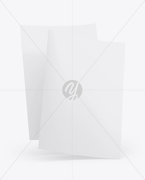 Two A4 Papers Mockup
