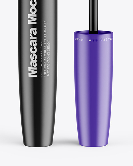 Opened Matte Mascara Tube Mockup