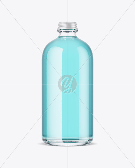 Clear Glass Bottle Mockup