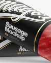 Two Glossy Sausages Mockup