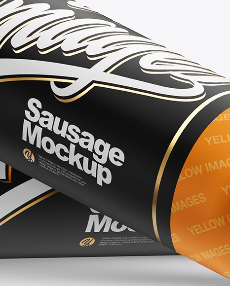 Two Matte Sausages Mockup