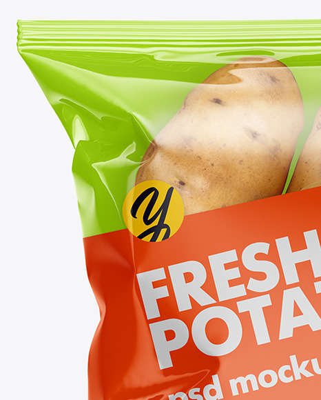 Plastic Bag w/ Potatoes Mockup