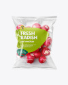 Plastic Bag With Radish Mockup