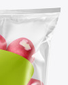 Plastic Bag With Radish Mockup