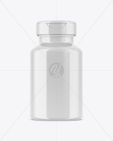Glossy Plastic Bottle Mockup