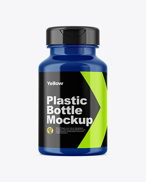 Glossy Plastic Bottle Mockup - Pill bottle mockup