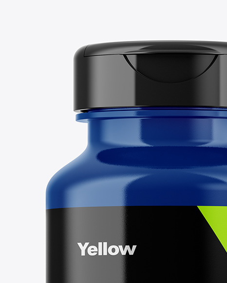 Glossy Plastic Bottle Mockup