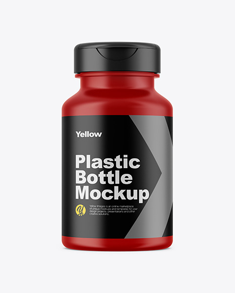 Matte Plastic Bottle Mockup