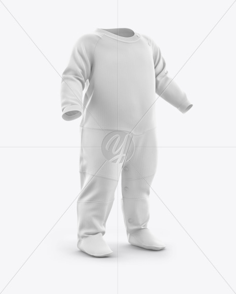 Baby Suit Mockup - Half Side View