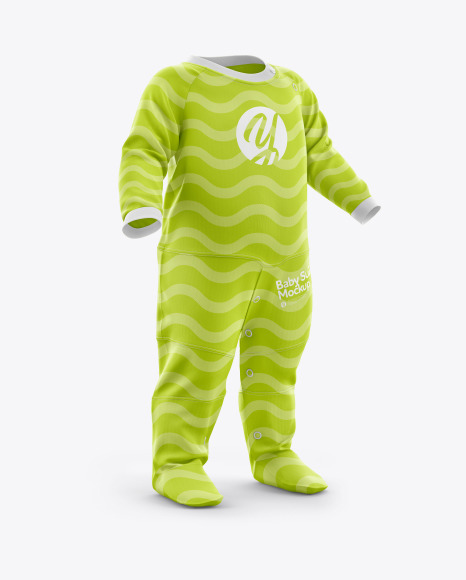 Baby Suit Mockup - Half Side View