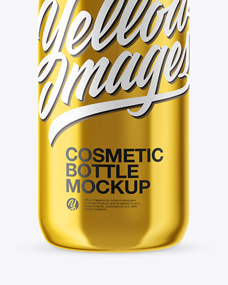 Metallic Cosmetic Bottle Mockup