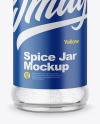 Clear Glass Spice Jar Mockup