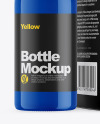 Glossy Bottle with Box Mockup