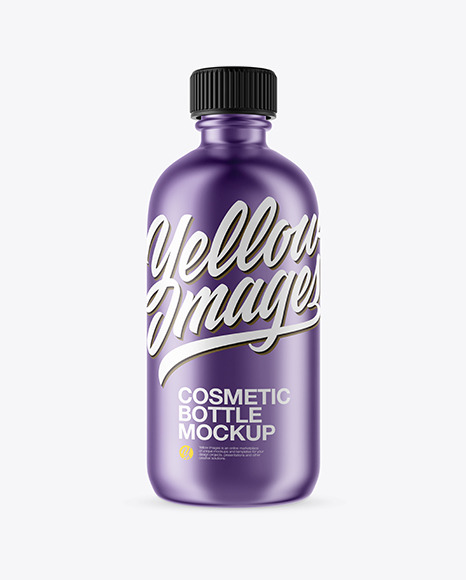 Matte Metallic Cosmetic Bottle Mockup