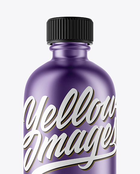 Matte Metallic Cosmetic Bottle Mockup