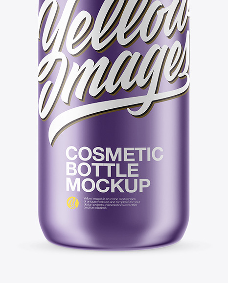 Matte Metallic Cosmetic Bottle Mockup