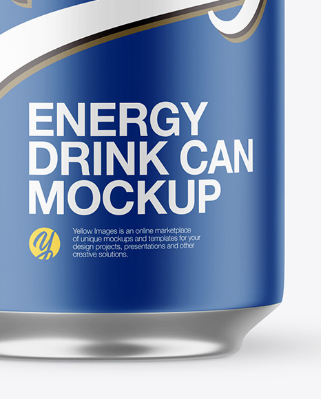 Matte Drink Can Mockup