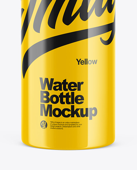 Glossy Water Bottle Mockup