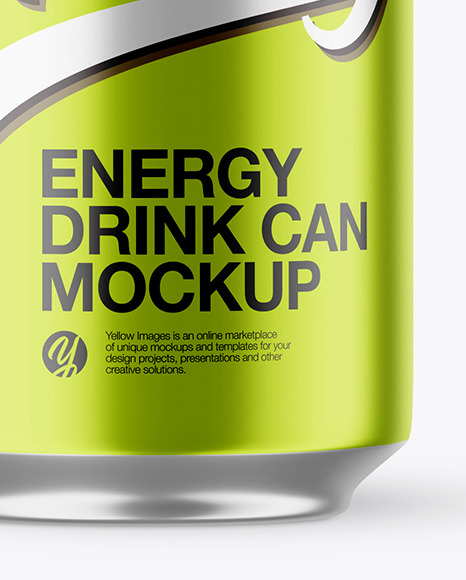 Metallic Drink Can Mockup