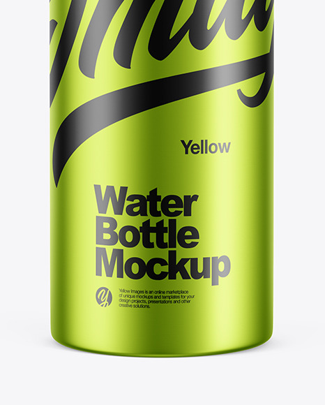 Metallic Water Bottle Mockup