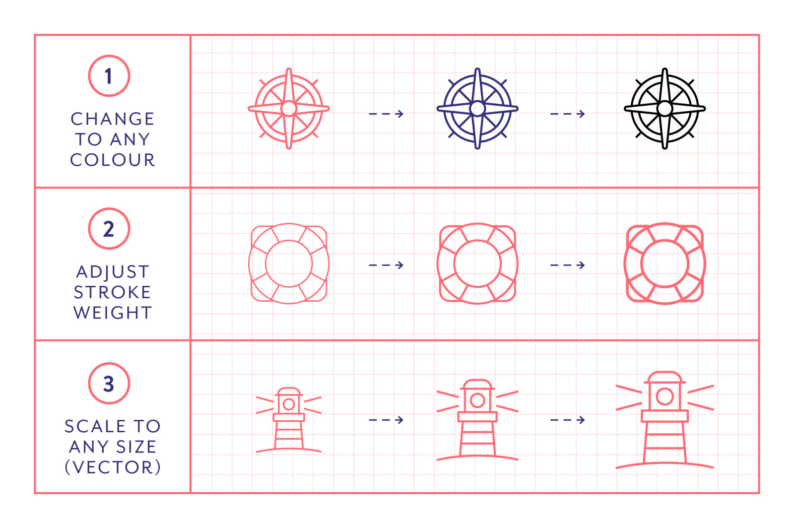 Line Icons – Nautical