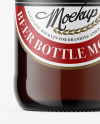 Amber Glass Beer Bottle Mockup