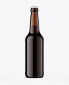 Amber Glass Dark Beer Bottle Mockup