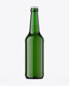 Green Glass Beer Bottle Mockup