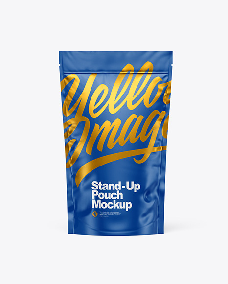 Matte Stand-Up Pouch Mockup