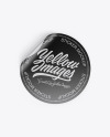 Textured Round Sticker Mockup