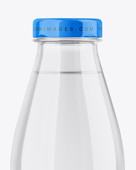 Clear Glass Water Bottle Mockup