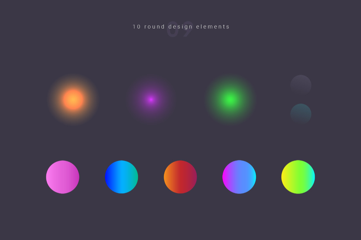 Set of graphic elements ”Dark liquid shapes”