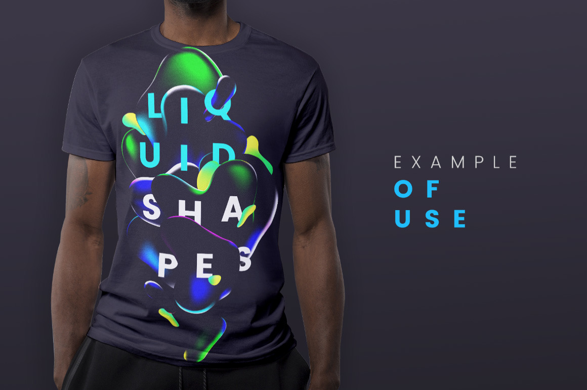 Set of graphic elements ”Dark liquid shapes”