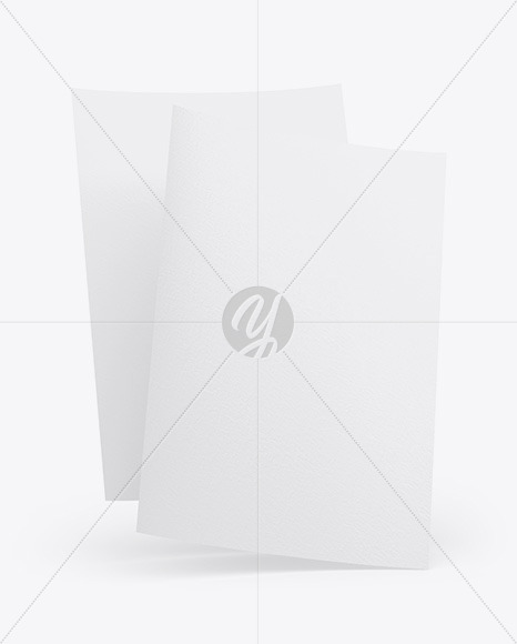 Two Textured A4 Papers Mockup