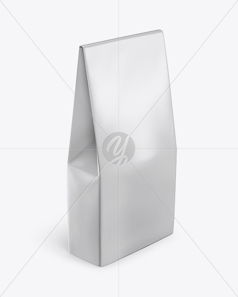 Glossy Bag Mockup - Halfside View (High-Angle Shot)