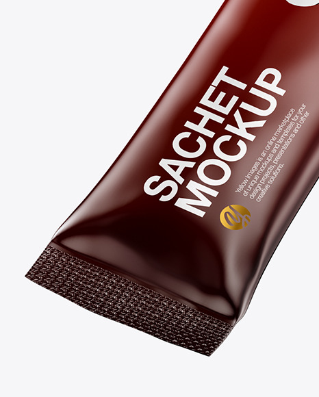 Glossy Stick Sachet Mockup