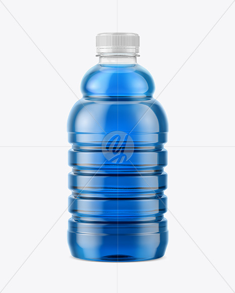 Bottle with Condensation in Shrink Sleeve Mockup