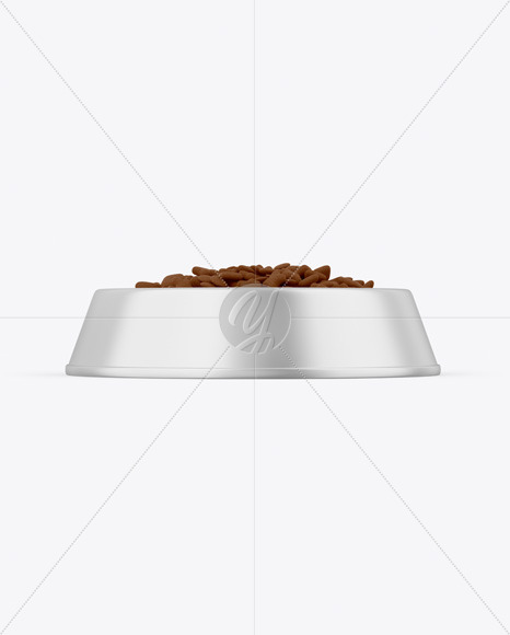 Metallic Pet Feeding Bowl Mockup