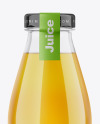 Clear Glass Bottle With Apple Juice Mockup